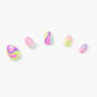 Glitter Rainbow Lava Stiletto Press On Vegan Faux Nail Set &#40;24 pack&#41;,
