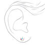Sterling Silver Enameled Unicorn Stud Earrings,