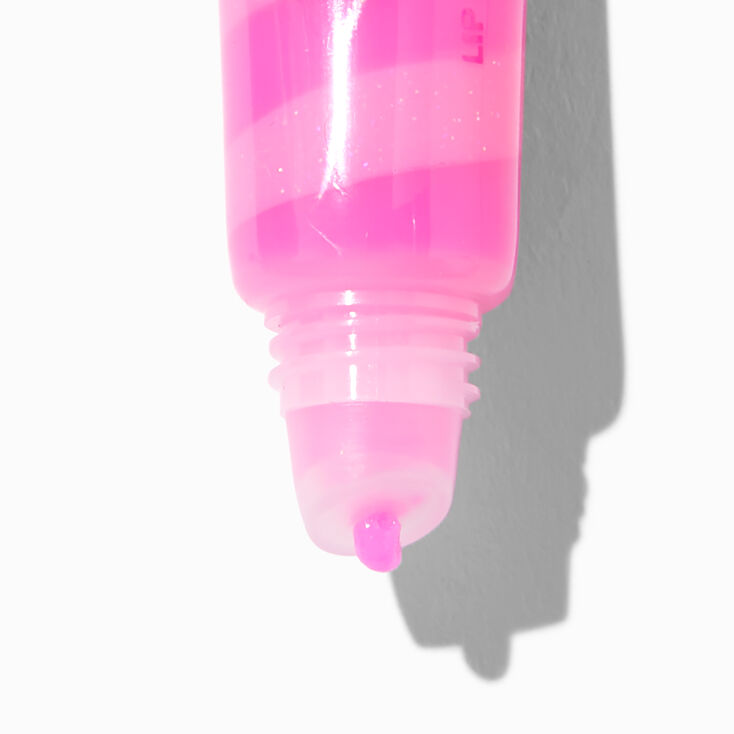 Claire&#39;s Club Pink Butterfly Lip Gloss Tube,