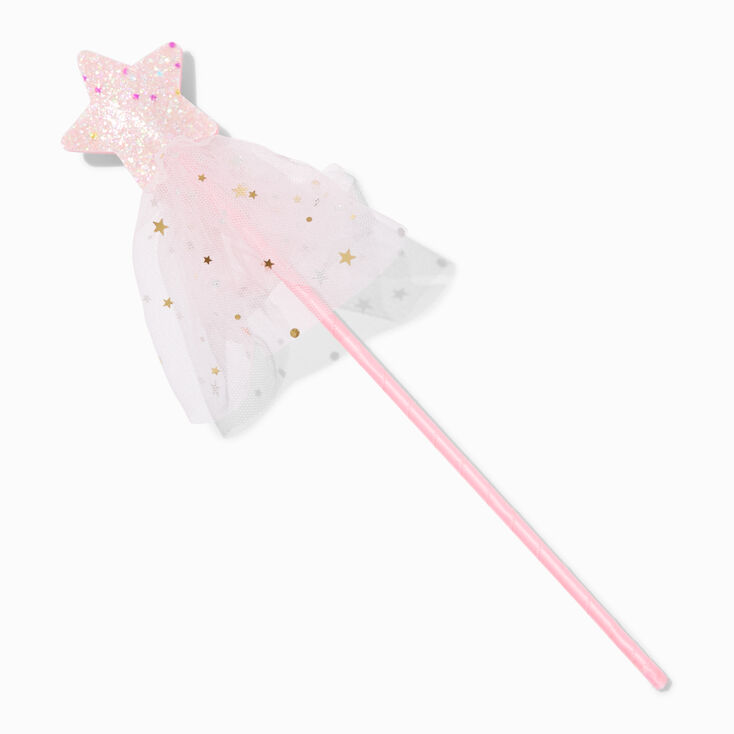 Claire&#39;s Club Pink Star &amp; Tulle Glow in the Dark Wand,