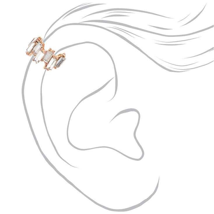 Gold Mixed Rhinestone Ear Cuffs - 3 Pack,