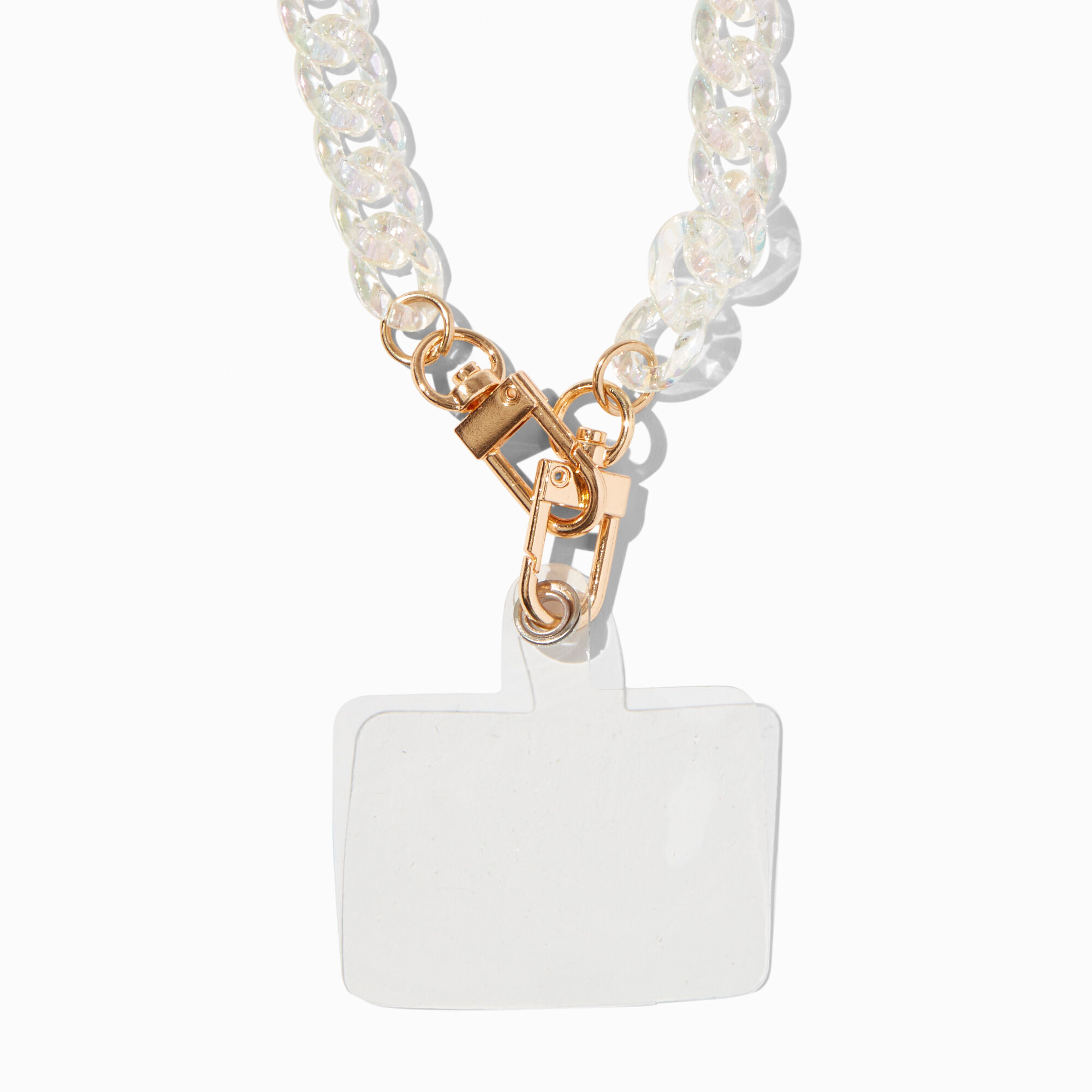 Clear Holographic Chain Phone Wrist Strap ,