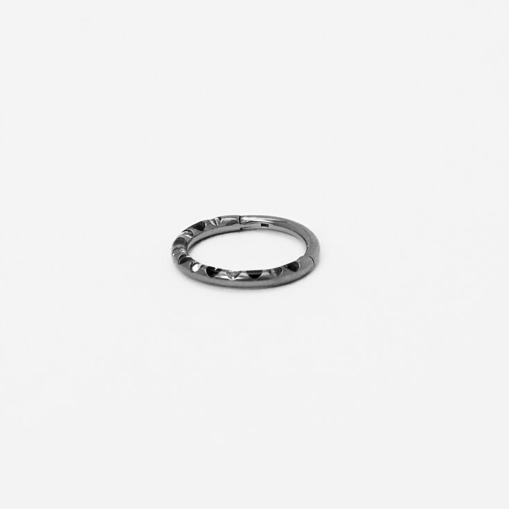 Silver Titanium 18G Crystal Cartilage Earring,