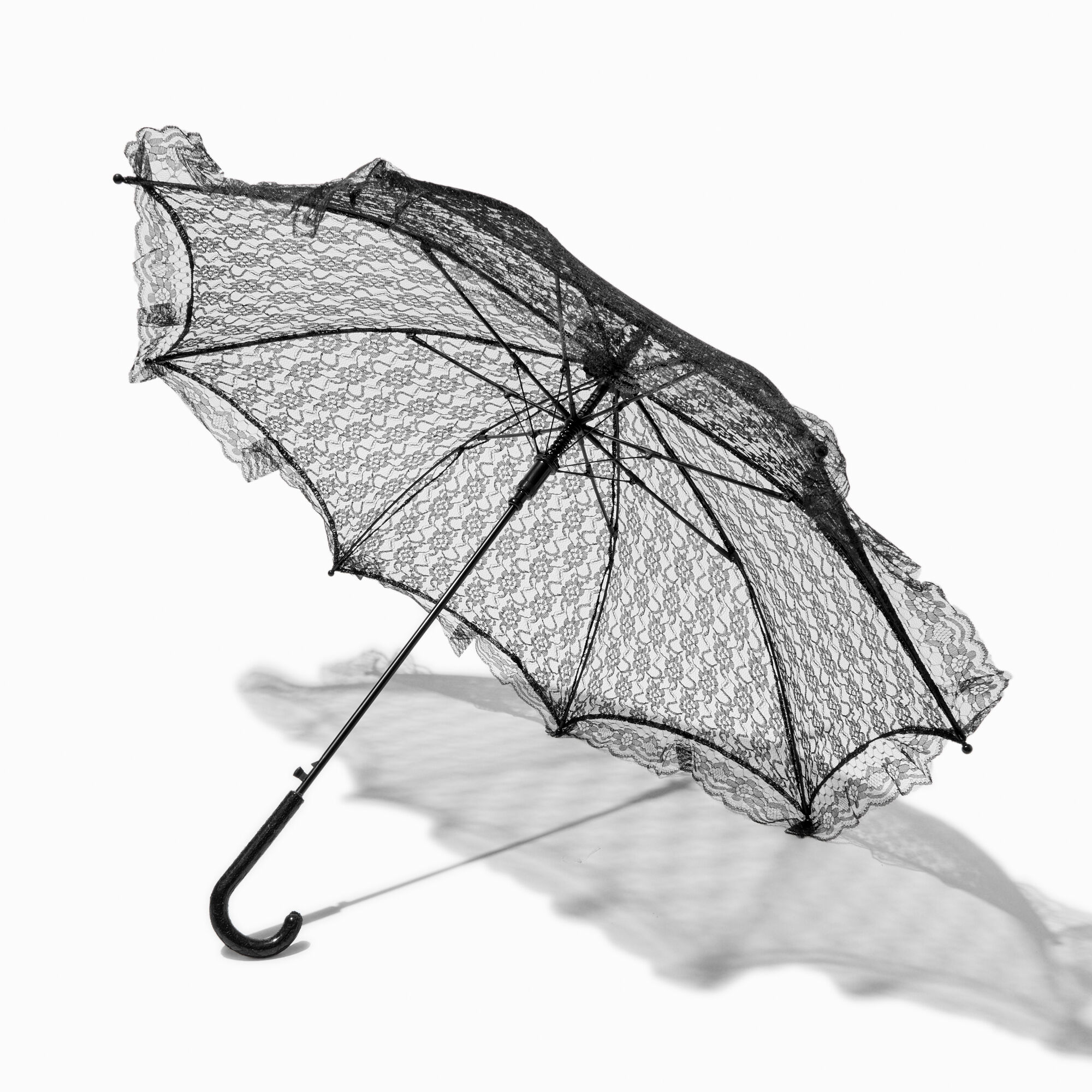 Claire's Parapluie toile d'araignée dentelle noir