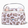 Trousse de maquillage l&eacute;opard des neiges avec fausse fourrure Claire&#39;s&nbsp;Club,