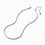 Silver-tone Twisted Rope Short Chain Necklace,