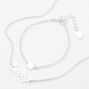 Silver Dainty Lucky Jewelry Set - 2 Pack,
