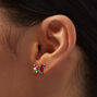 Confetti Butterfly Sterling Silver Post Stud Earrings,