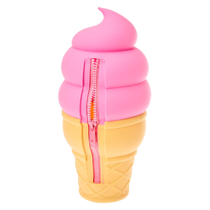 Trousse cornet de glace rose,