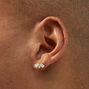 C LUXE by Claire&#39;s 18kt Gold Plated Cubic Zirconia Bee Stud Earrings,