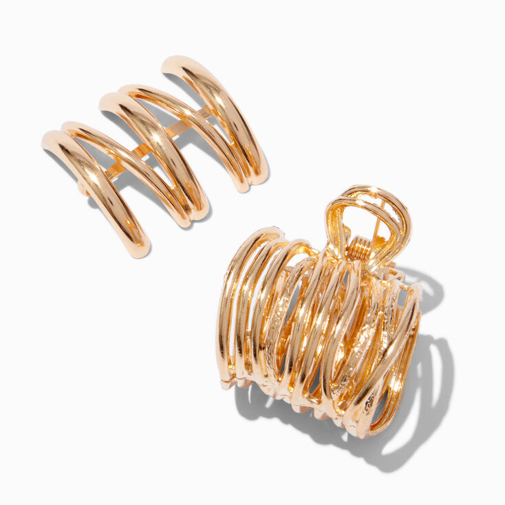 Gold-tone Metal Ponytail Holders - 2 Pack,