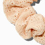 Cream Crochet Hair Scrunchie,
