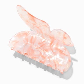 Large Pearlized Coral Butterfly Hair Claw,