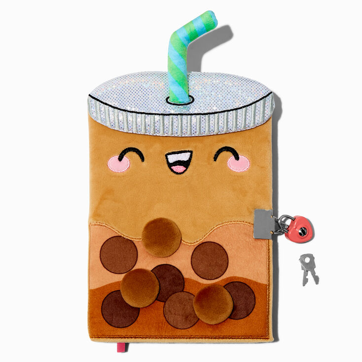 Boba Tea Plush Lock Diary,