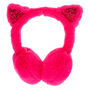 Glitter Cat Soft Ear Muffs - Hot Pink,