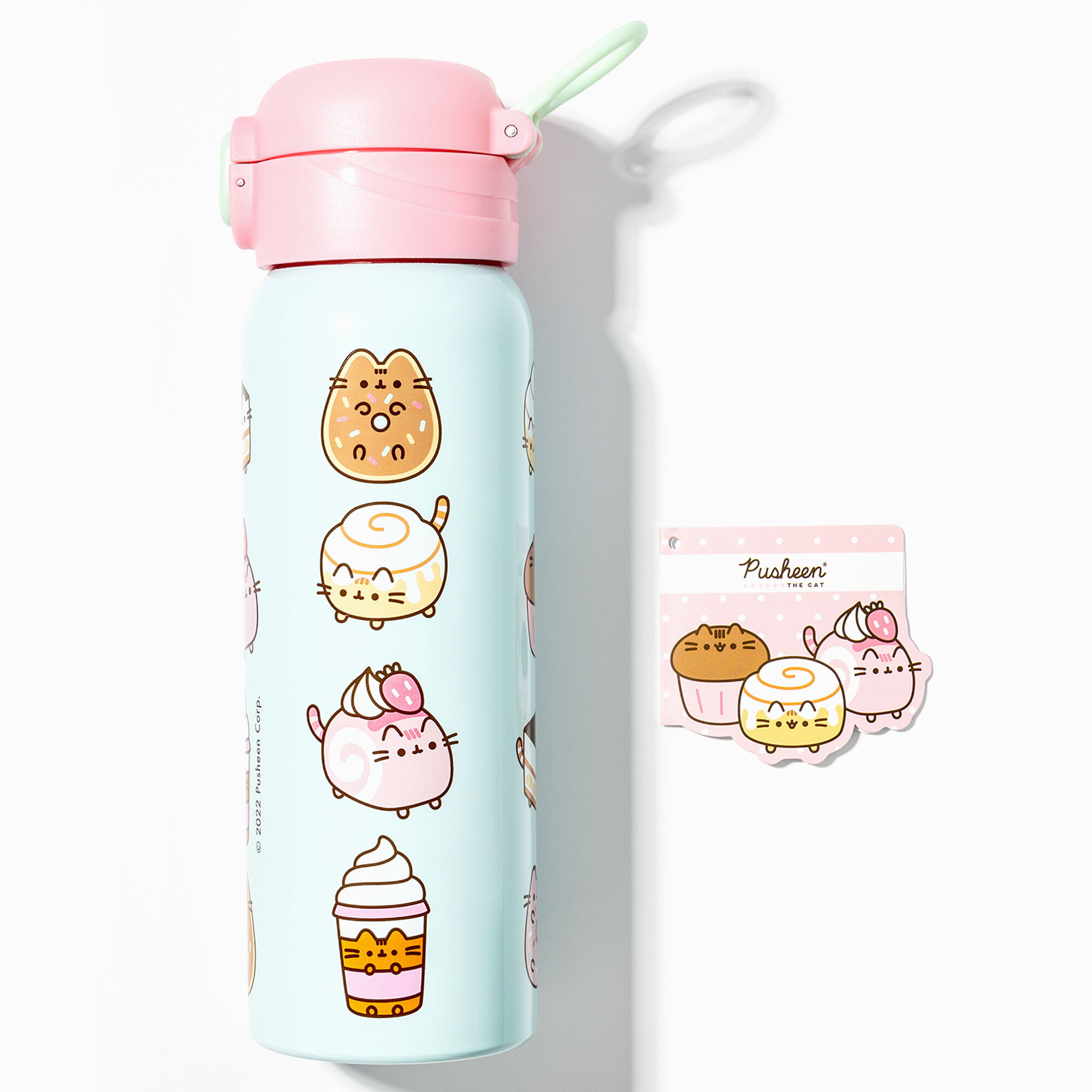 View Claires Pusheen Patisserie Water Bottle Blue information