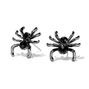 Black Gemstone Spider Stud Earrings,