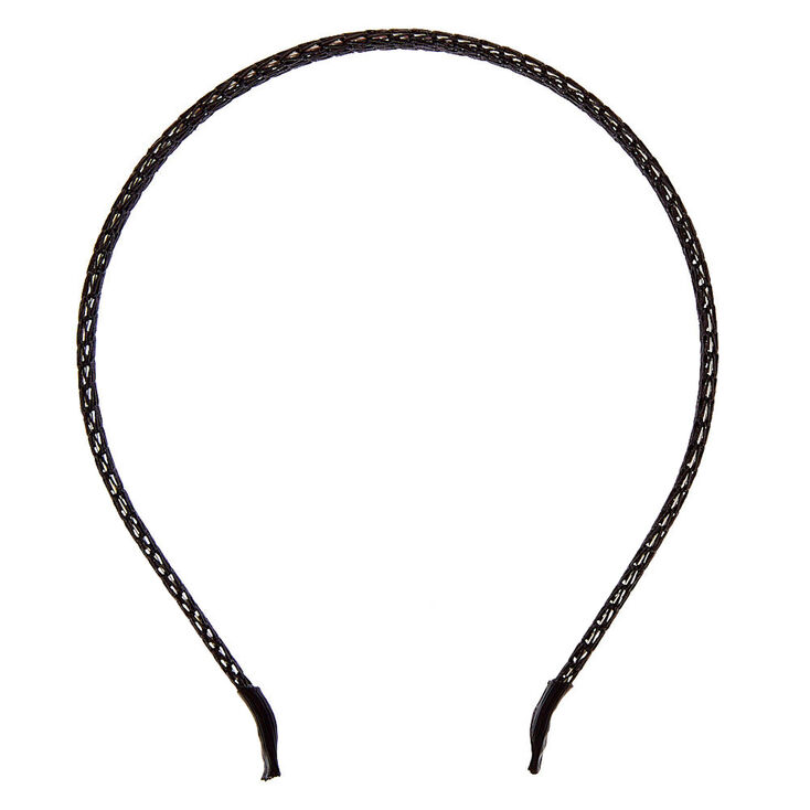 Metallic Mesh Headband - Black,
