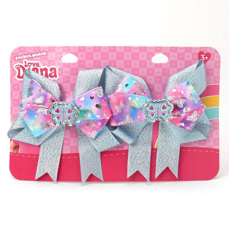 Claire's Nœuds pour cheveux papillon pastel Love, Diana™ – Lot de 2