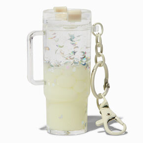 Ivory Water-Filled Tumbler Keyring,