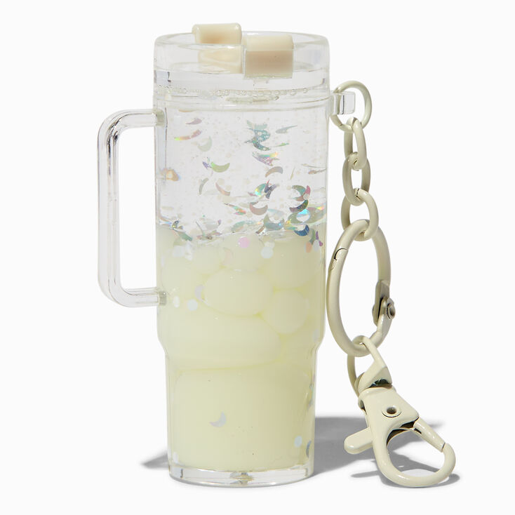 Ivory Water-Filled Tumbler Keychain,