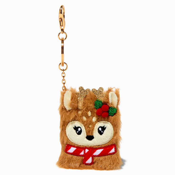 Holiday Reindeer Mini Notebook Keyring,