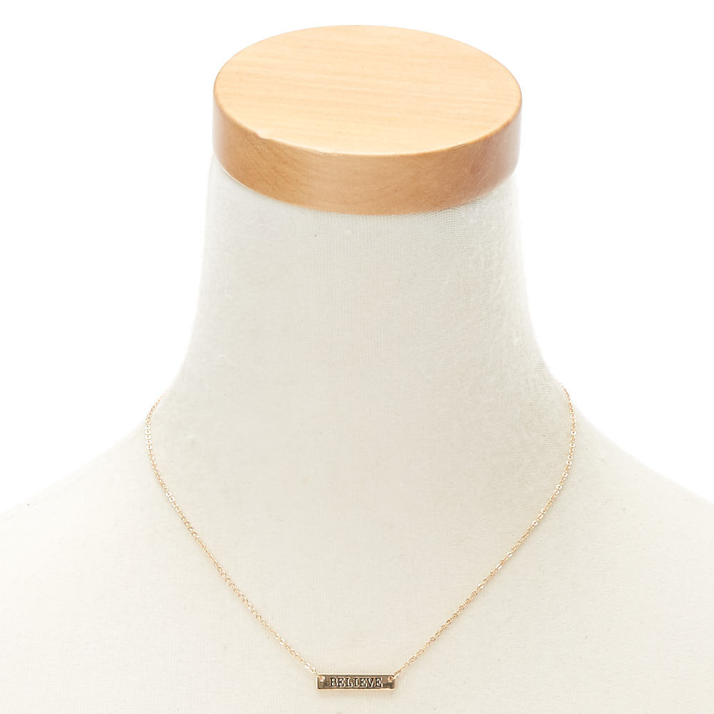 Believe bar hotsell necklace