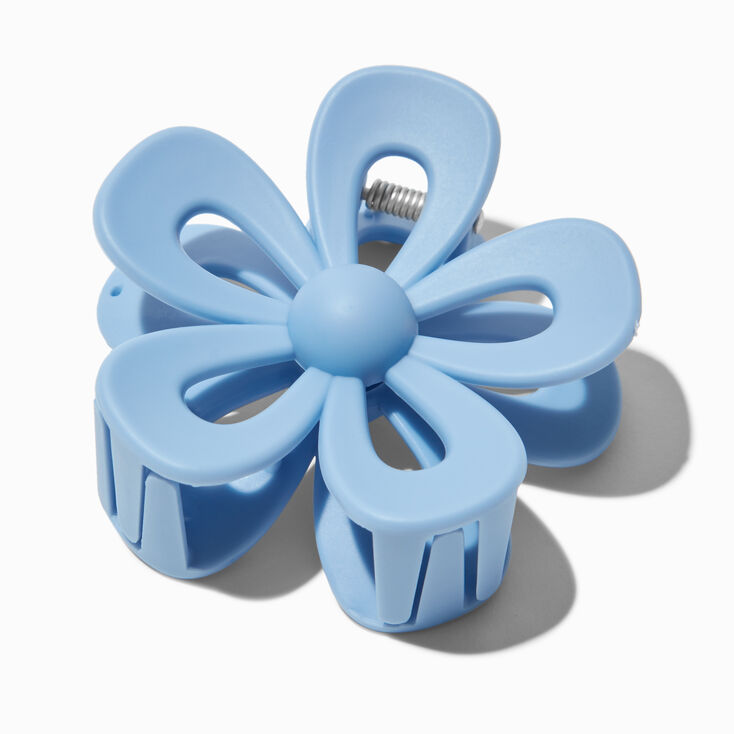 Light Blue Open Flower Hair Claw,