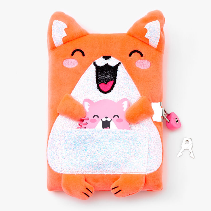 Claire's Lot de carnet et journal à cadenas hamster orange - Lot de 2