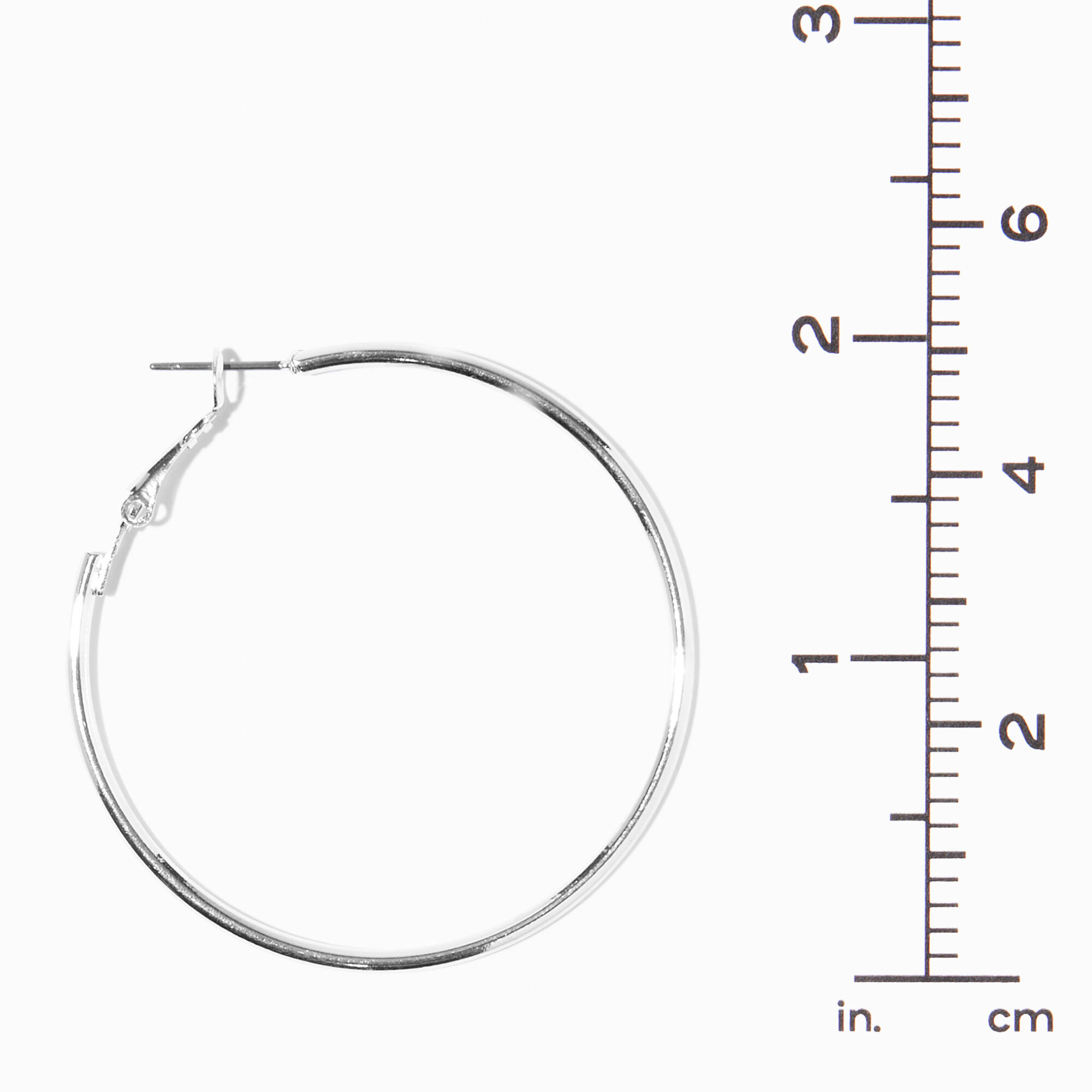 Silver 50MM Hoop Earrings,