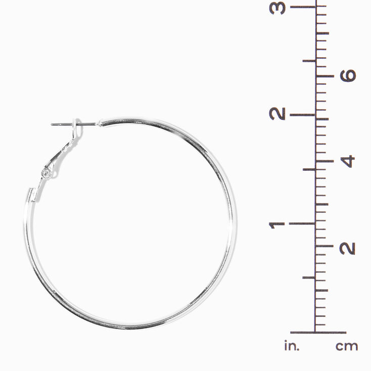 Silver 50MM Hoop Earrings,