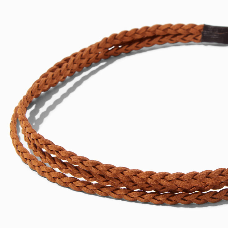 Triple Braided Headwrap - Camel Brown,