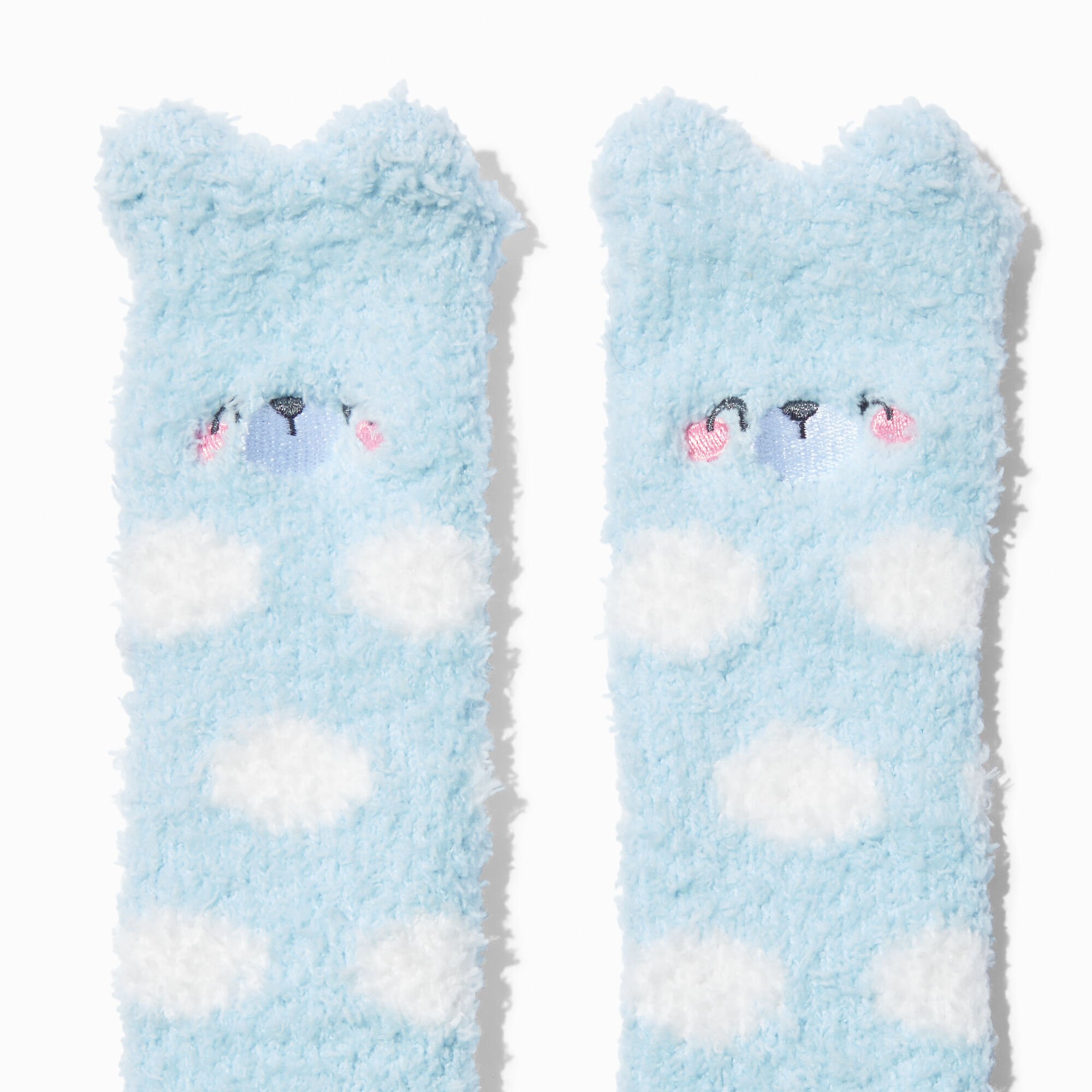Claire's Club Blue Bear Cozy Socks,