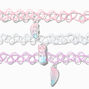 Best Friends Pastel Heart UV Colour-Changing Tattoo Choker Necklaces - 3 Pack,