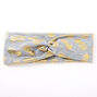 Metallic Pineapple Twisted Headwrap - Gray,
