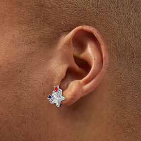 Stars &amp; Stripes Starburst Stud Earrings,