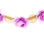 Gold Leaves &amp; Rose Flower Crown - Lilac,