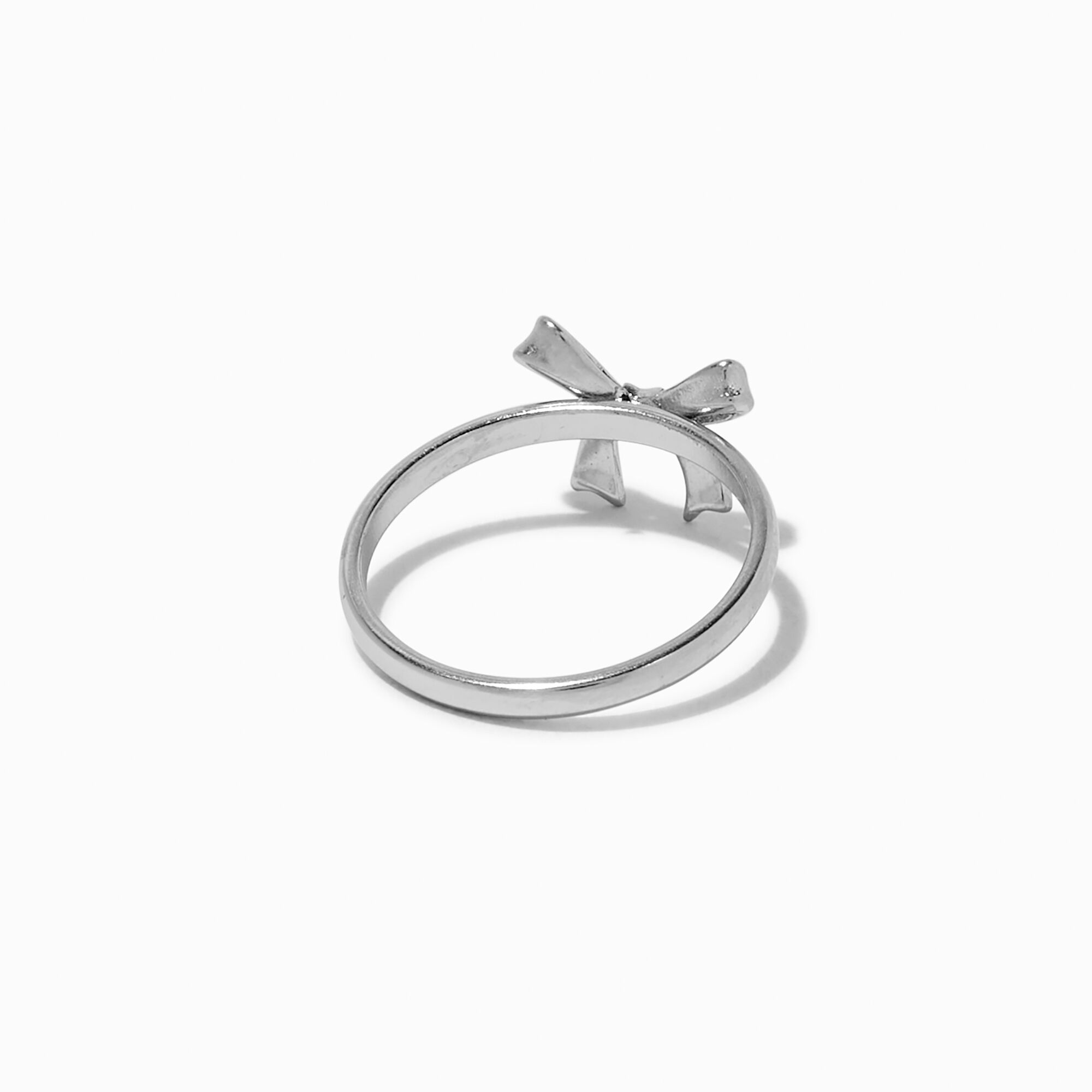 訳あり超特価の通販 Silver-tone Stainless Steel Bow Ring | Claire's US アクセサリー