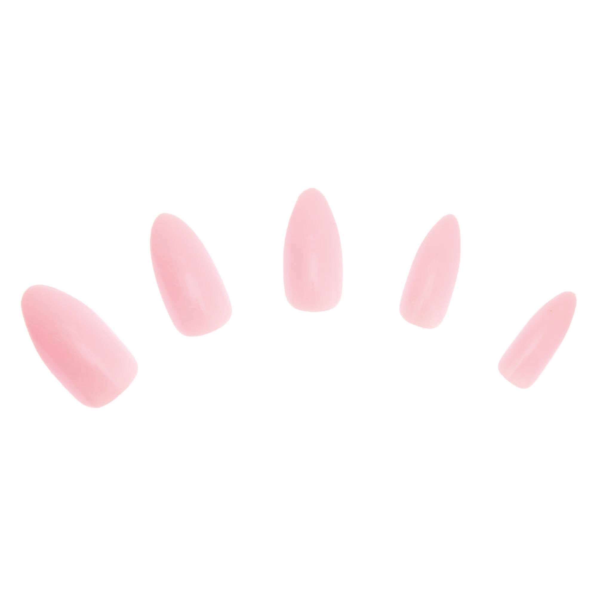 Glossy Stiletto Faux Nail Set - Blush, 24 Pack