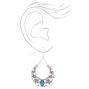 Silver-tone 1.5&quot; Turquoise Western Drop Earrings,