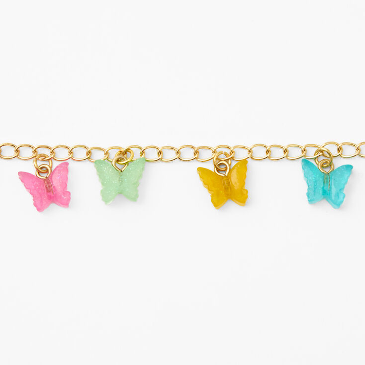 Butterfly Charm Bracelet - Gold,