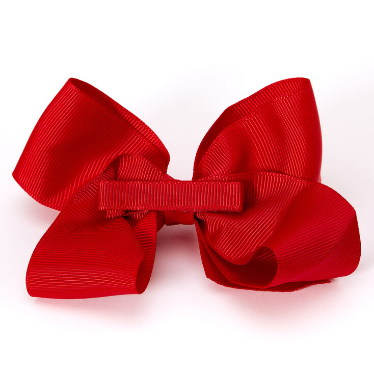 Claire&#39;s Club Ribbon Hair Bow Clips - Red, 2 Pack,