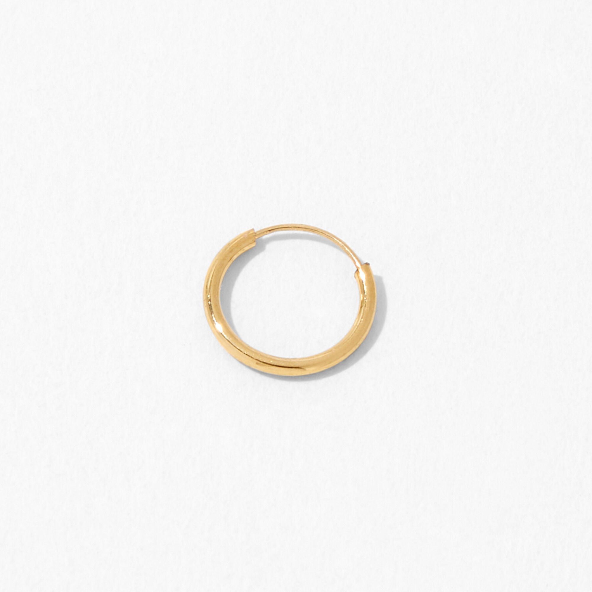 View Claires 18K Plated One 10MM Hoop Earring Gold information