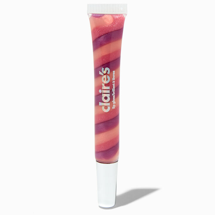 Pink Swirl Glitter Lip Gloss Tube,