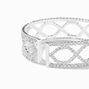 Silver-tone Infinity Rhinestone Cuff Bracelet,