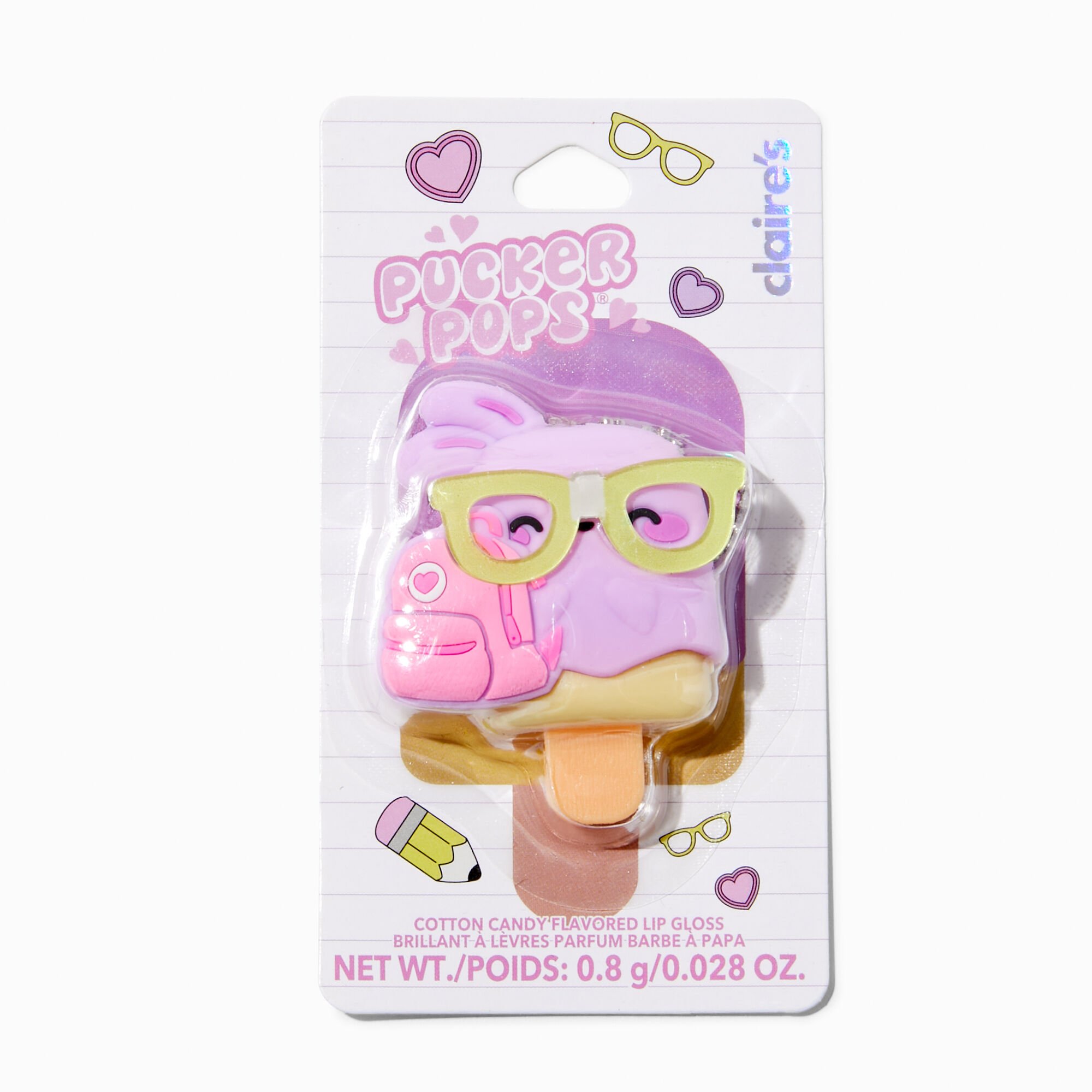 Pucker Pops® Back to School Bunny Lip Gloss - Cotton Candy,