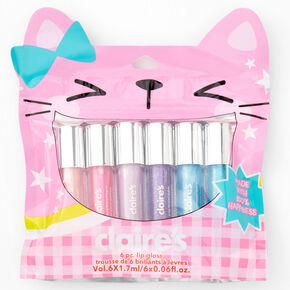 Pink Cat Lip Gloss Set - 6 Pack,
