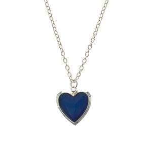 Collier d&#39;humeur m&eacute;daillon coeur,