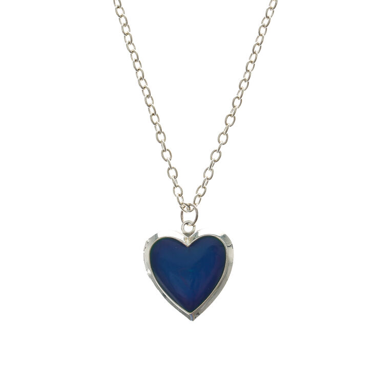 Collier d&#39;humeur m&eacute;daillon coeur,