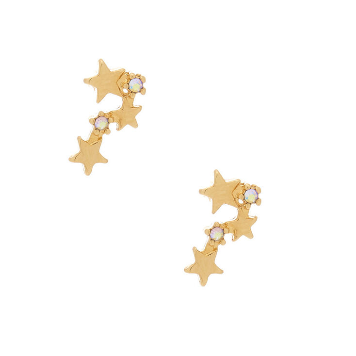 18kt Gold Plated Star Constellation Stud Earrings,
